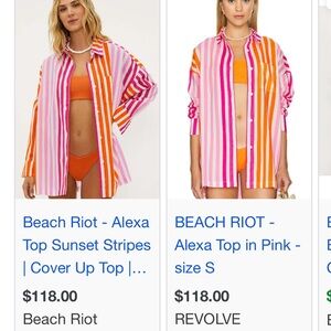 Beach Riot Button Down Coverup
